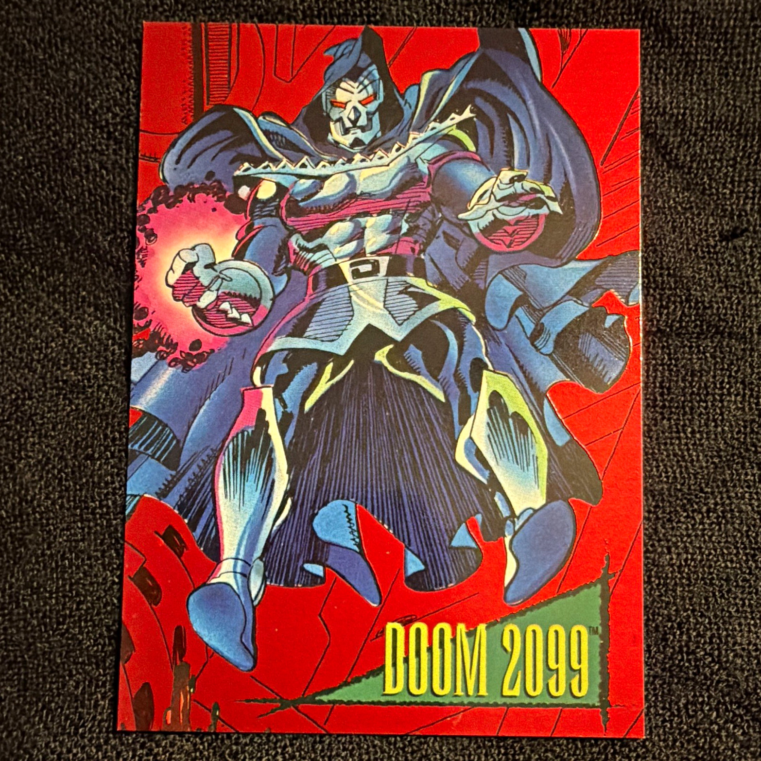 1993 SkyBox Marvel Doom 2099 #1 of 2099 Red Foil Doomsday Gem Mint Dr Doom 1993 SkyBox Marvel Doom 2099 #1 of 2099 Red Foil Doomsday Gem Mint Dr Doom