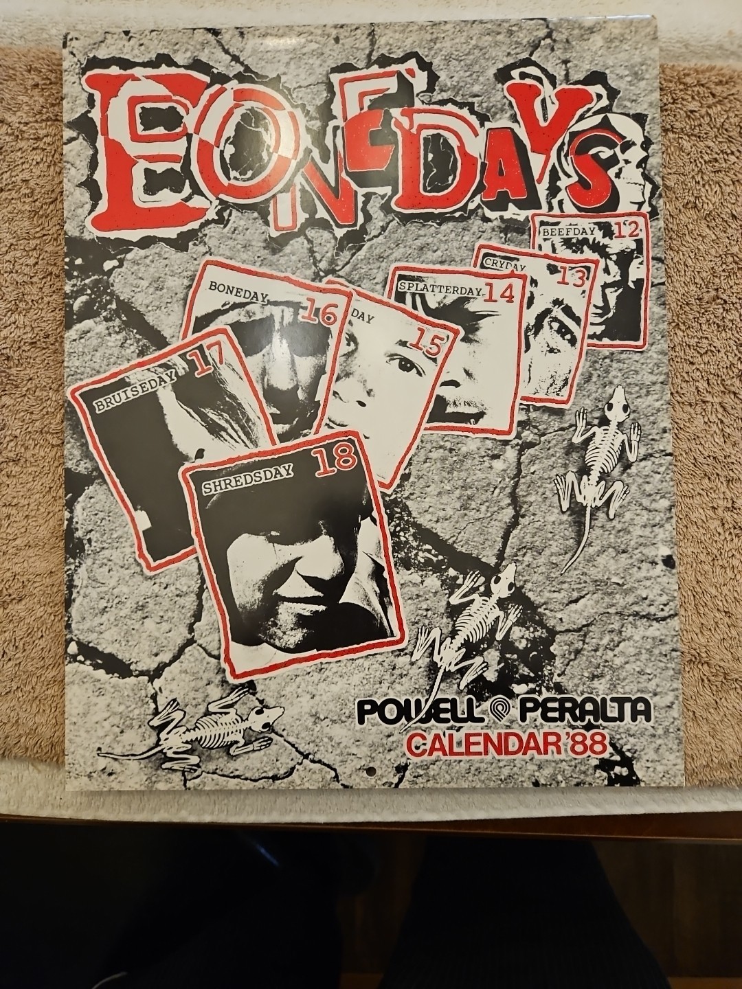 Vintage 1988 Powell Peralta Bonedays Wall Calendar Vintage 1988 Powell Peralta Bonedays Wall Calendar