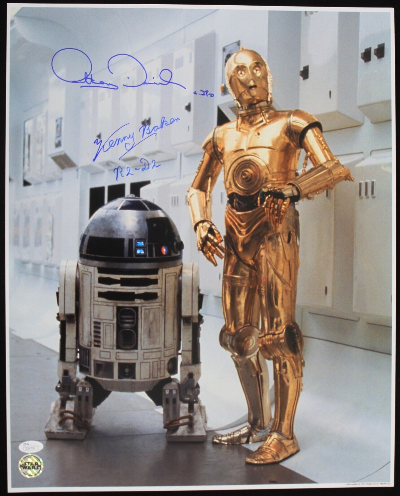 1977 R2-D2 & C3-PO Anthony Daniels/Kenny Baker Signed LE 16x20 Photo (JSA)