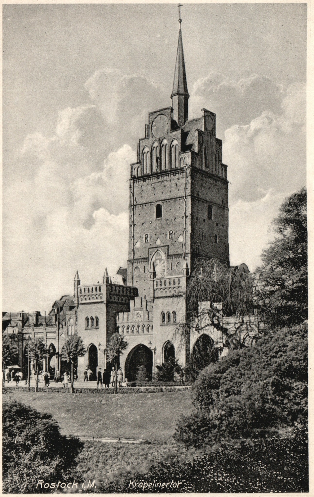 Vintage Postcard Rostock I. M. Kropelinertor Historical Landmark Rostock Germany Vintage Postcard Rostock I. M. Kropelinertor Historical Landmark Rostock Germany