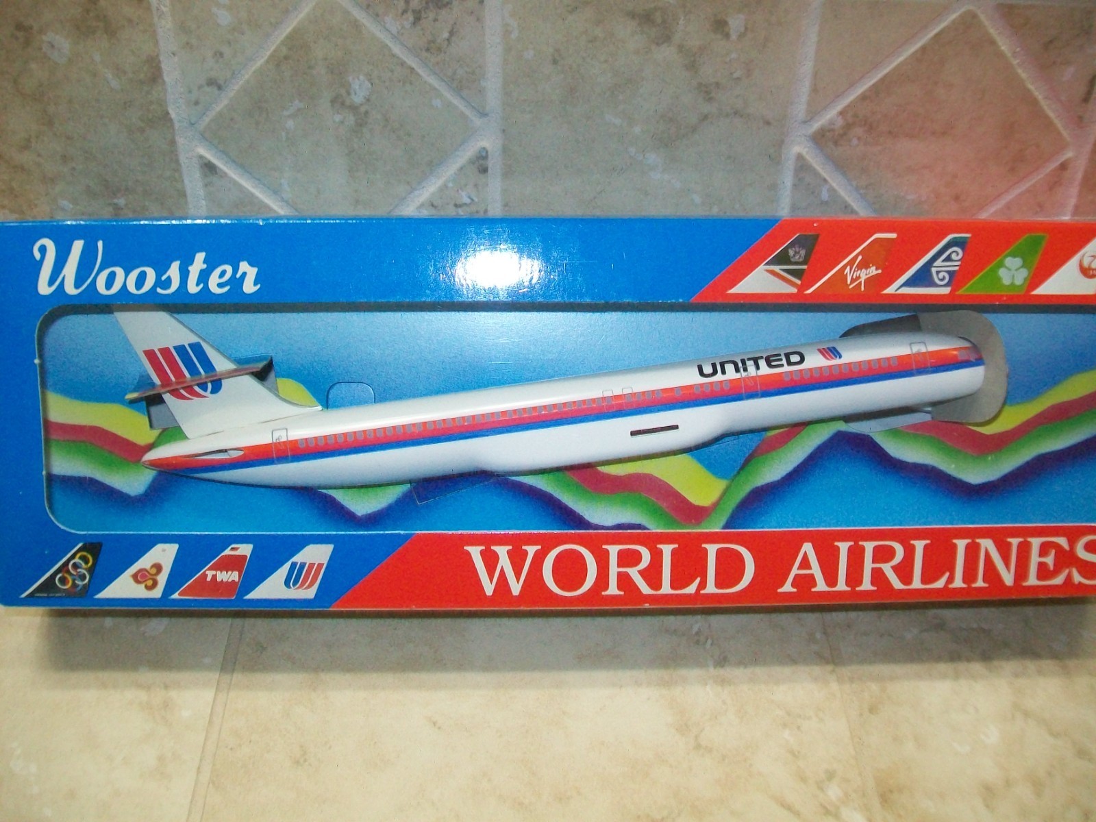 Vintage Wooster Herpa United Airlines Saul Bass 757-200 1/200 Vintage Wooster Herpa United Airlines Saul Bass 757-200 1/200
