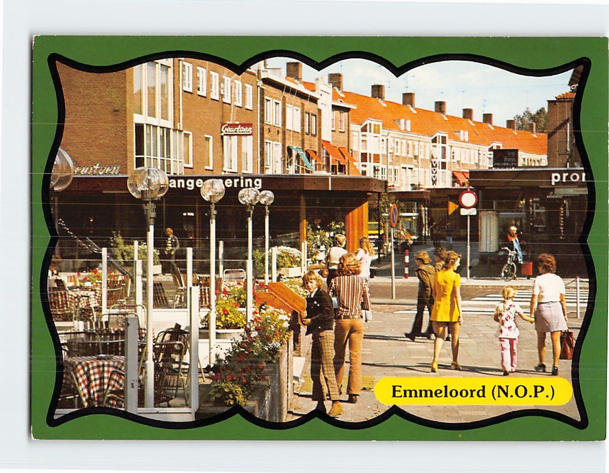 Postcard Street Scene Emmeloord Netherlands
