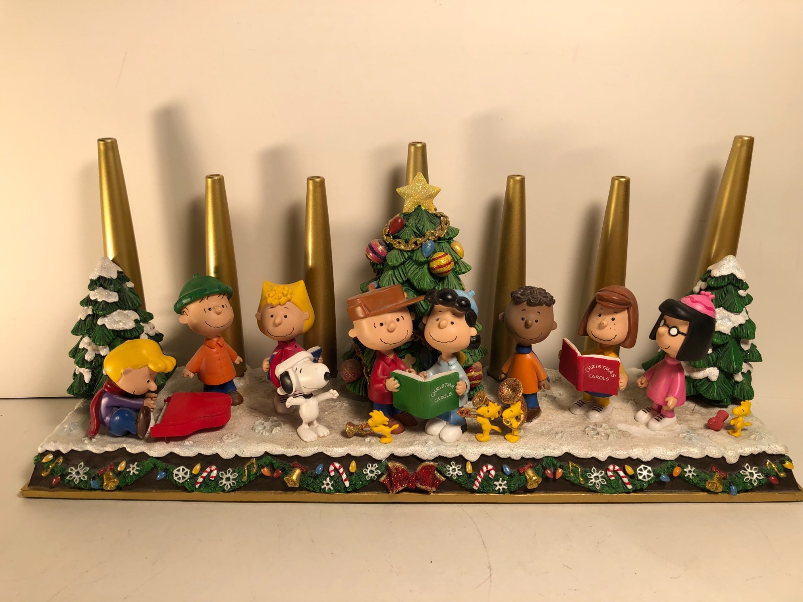 Danbury Mint PEANUTS CHRISTMAS CANDELABRA As-Is See Description Danbury Mint PEANUTS CHRISTMAS CANDELABRA As-Is See Description
