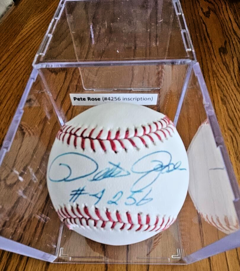 Pete Rose #4256 Signed Auto OML Baseball Autograph