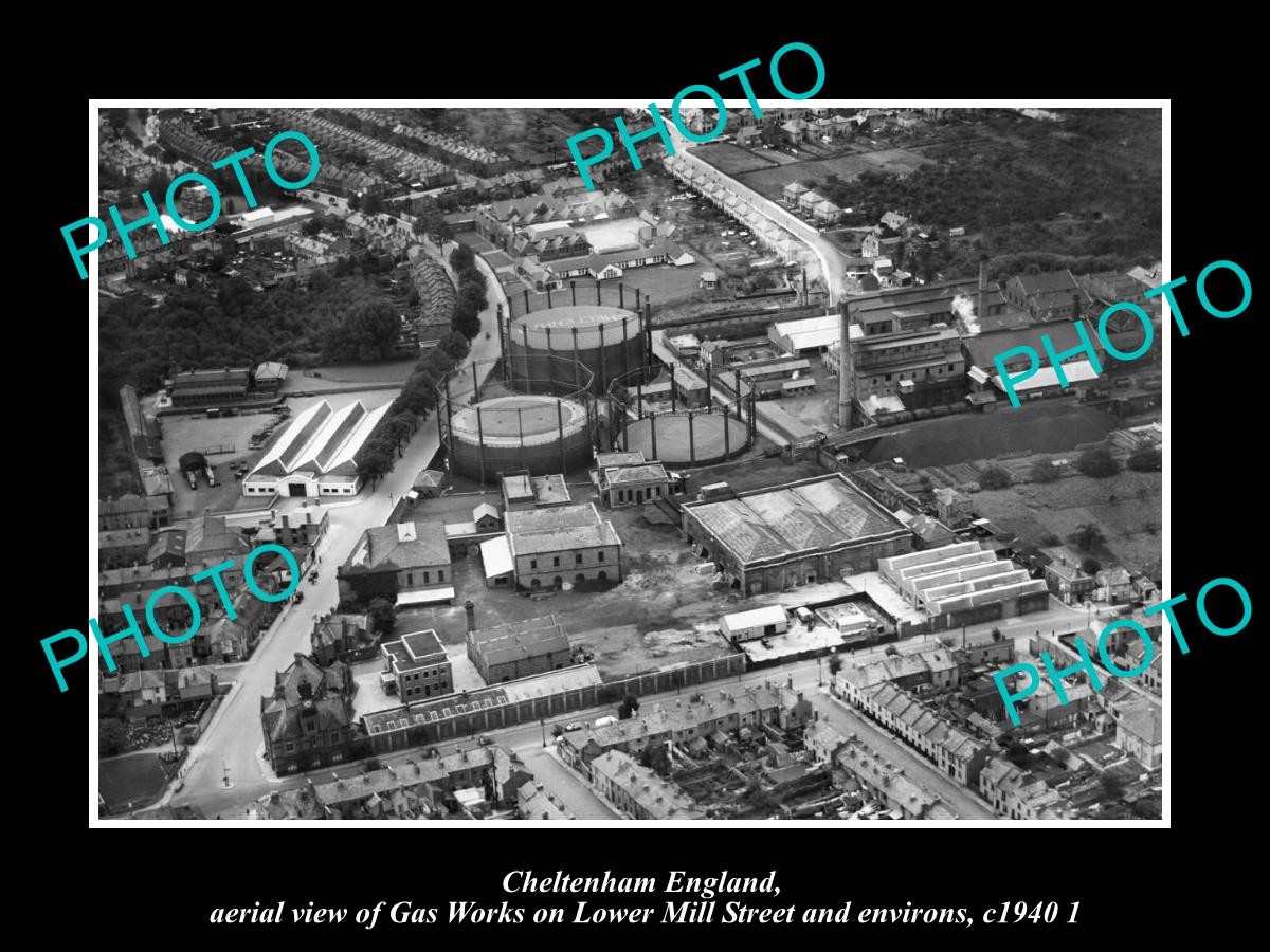 Cheltenham England Aerial View Gas Works c1940 2 Old Large Historic Photo Cheltenham England Aerial View Gas Works c1940 2 Old Large Historic Photo
