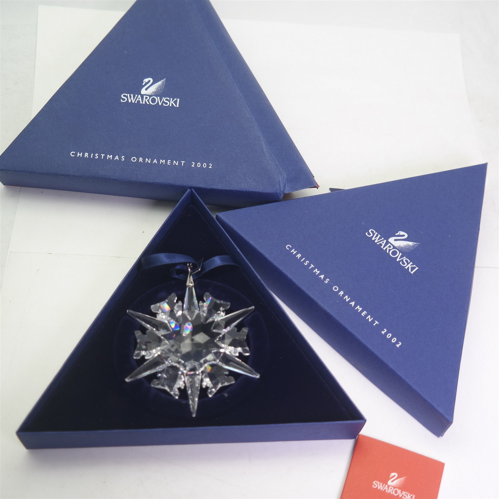 Vtg 2002 Swaorvski Crystal Snowflake Christmas ornament W/ Box Vtg 2002 Swaorvski Crystal Snowflake Christmas ornament W/ Box