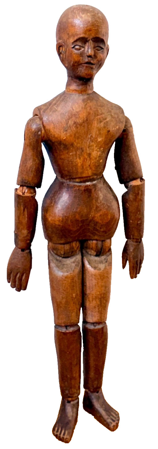 19c French Articulated Wood Artist Mannequin Sculpture Model Antique Folk Art 19c French Articulated Wood Artist Mannequin Sculpture Model Antique Folk Art