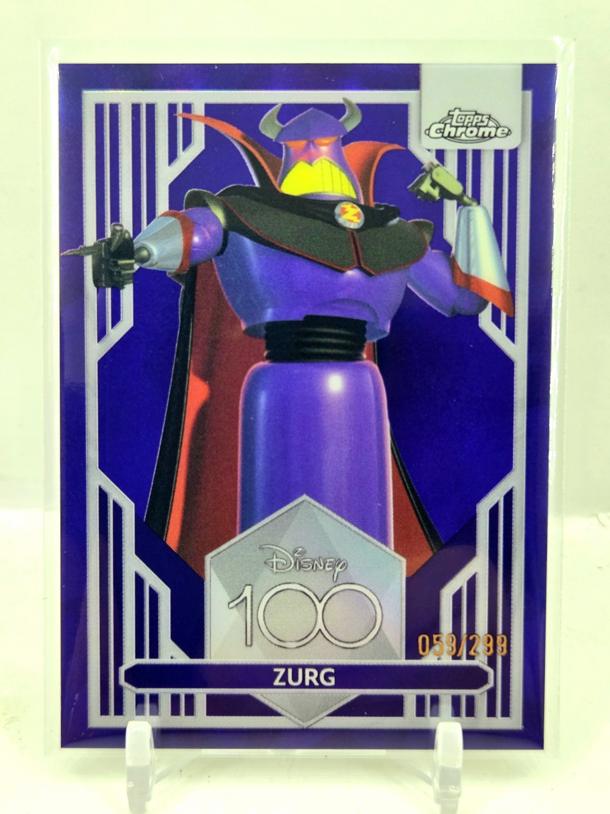 2023 Topps Chrome Disney 100 Years Zurg Purple Refractor 59/299 SP COLOR MATCH