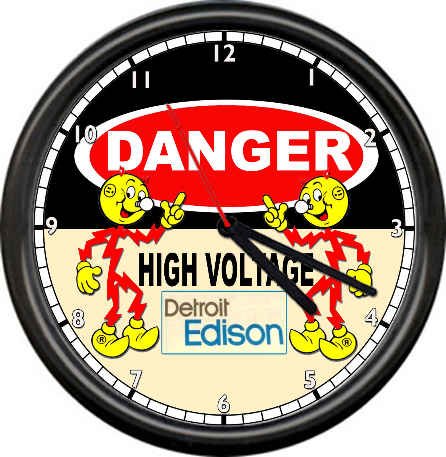 Reddy Kilowatt Detroit Edison Electrician Danger High Voltage Sign Wall Clock Reddy Kilowatt Detroit Edison Electrician Danger High Voltage Sign Wall Clock