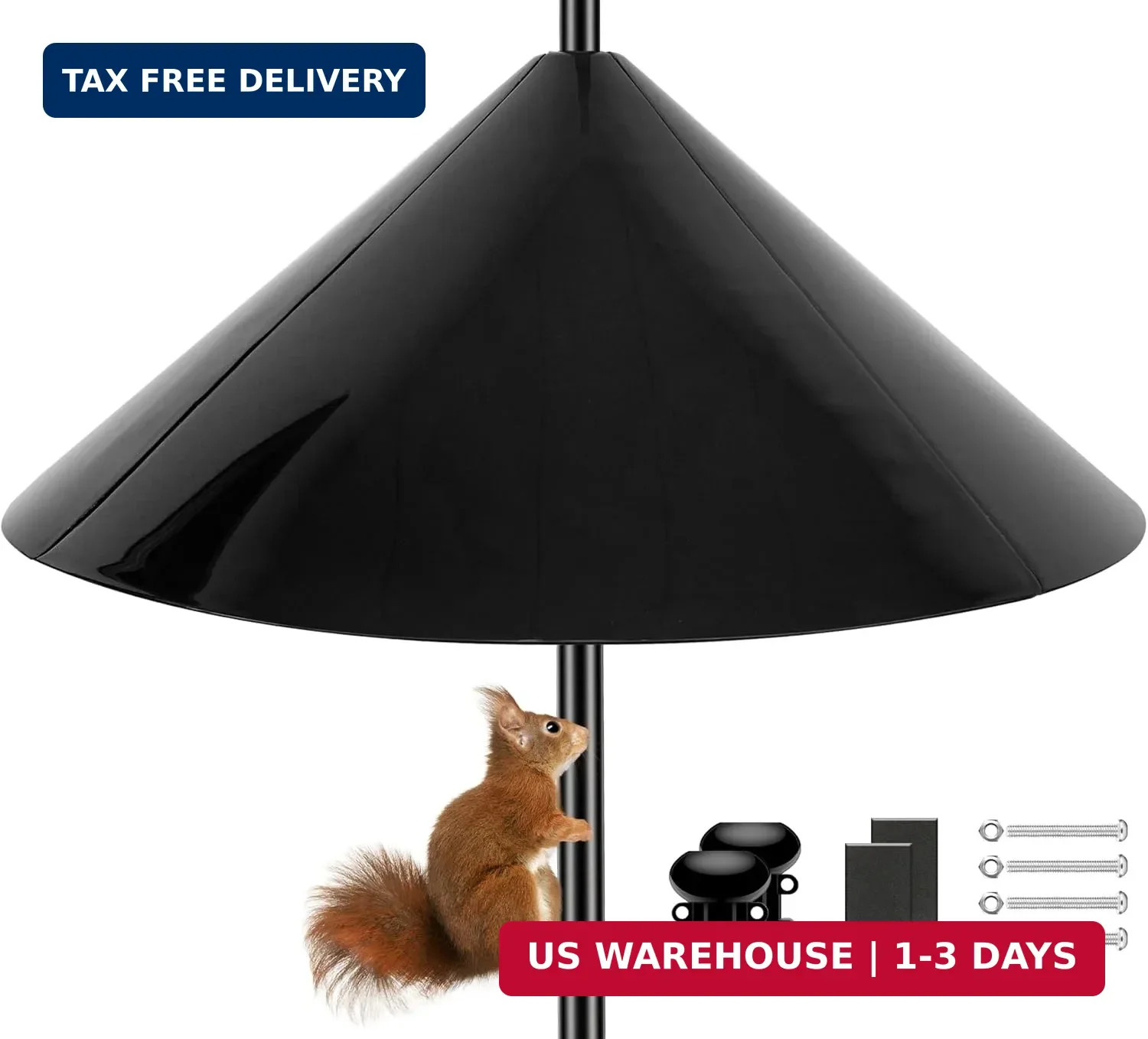 Squirrel Baffle,19-Inch Squirrel Baffle for Bird Feeder Pole,Squirrel-Proofs for Squirrel Baffle,19-Inch Squirrel Baffle for Bird Feeder Pole,Squirrel-Proofs for
