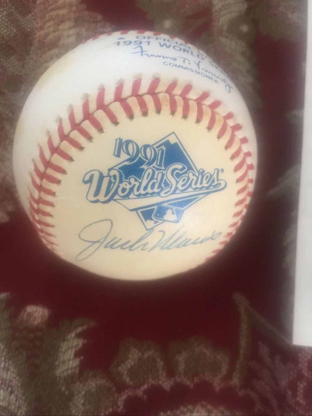 91 World Series Baseball Autographed Jack Morris Minnesota Twins COA