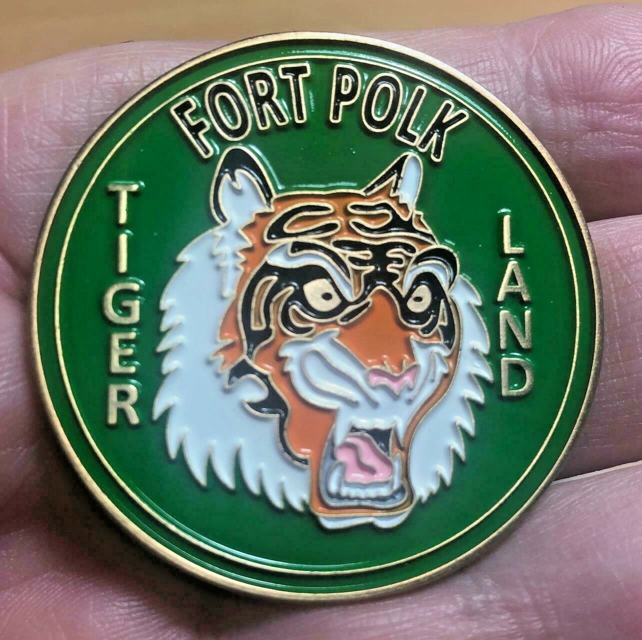 US ARMY FORT POLK TIGER LAND CHALLENGE COIN TIGERLAND...ONE OF A KIND US ARMY FORT POLK TIGER LAND CHALLENGE COIN TIGERLAND...ONE OF A KIND