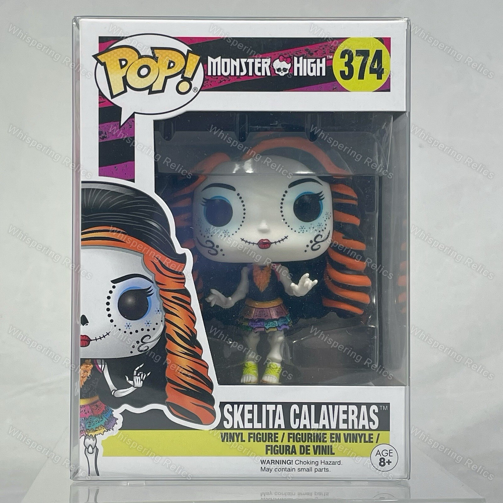 Funko POP Monster High Skelita Calaveras 374 Rare Vaulted + POP Protector