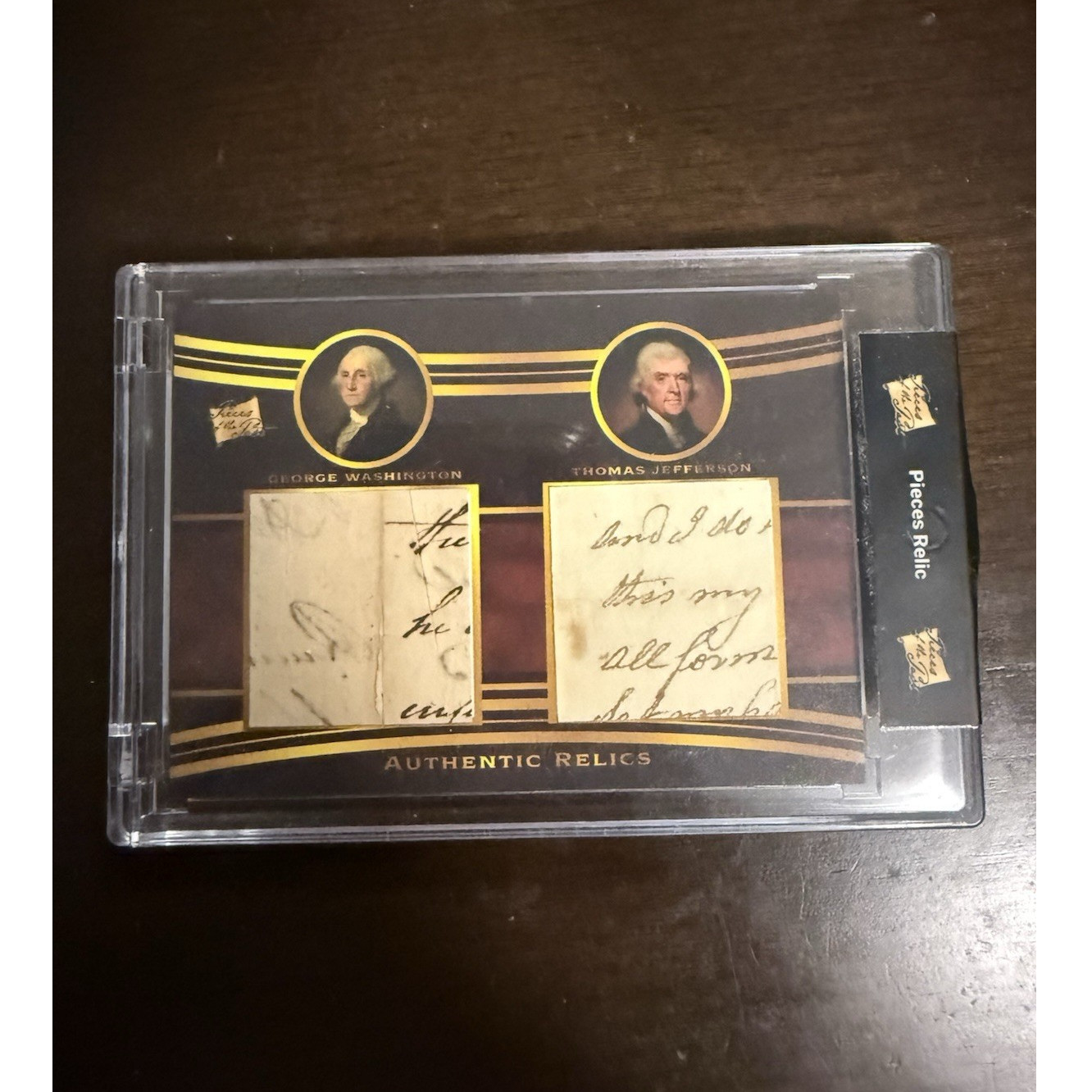 George Washington and Thomas Jefferson Authentic Relics Card DR-2 2022 George Washington and Thomas Jefferson Authentic Relics Card DR-2 2022