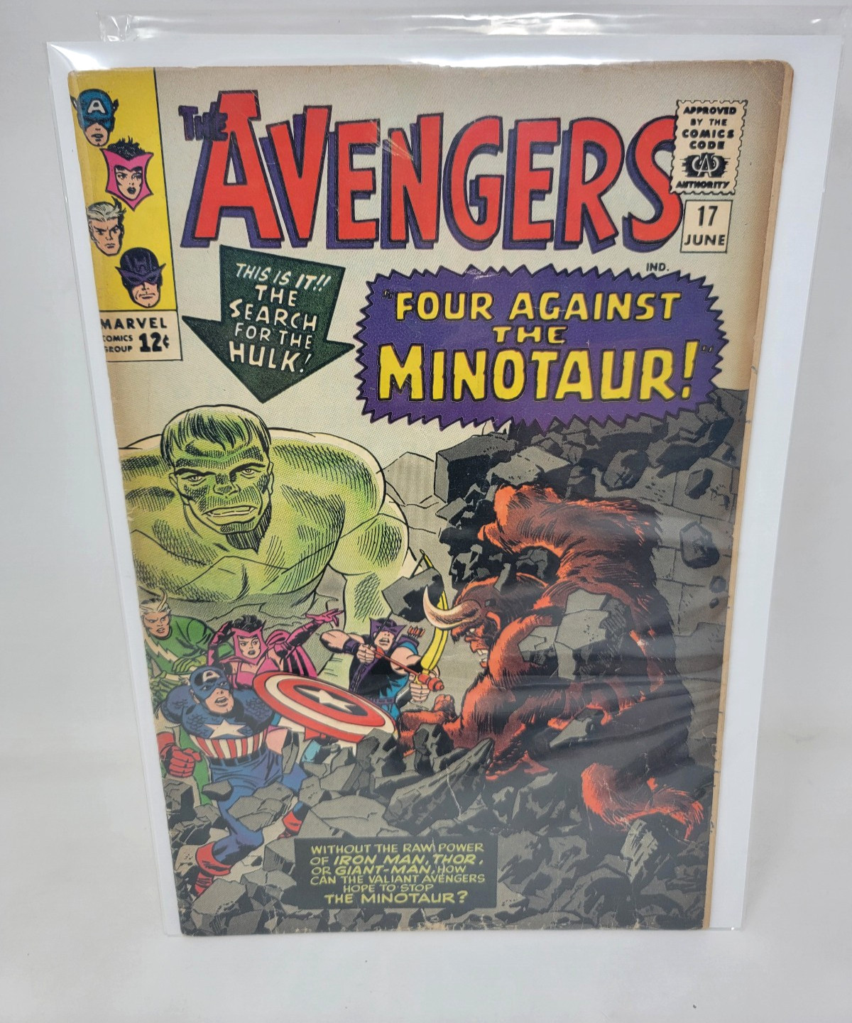 Marvel Avengers #17 (1967) Four Against the Minotaur Stan Lee Hulk Thor 4.5 Marvel Avengers #17 (1967) Four Against the Minotaur Stan Lee Hulk Thor 4.5
