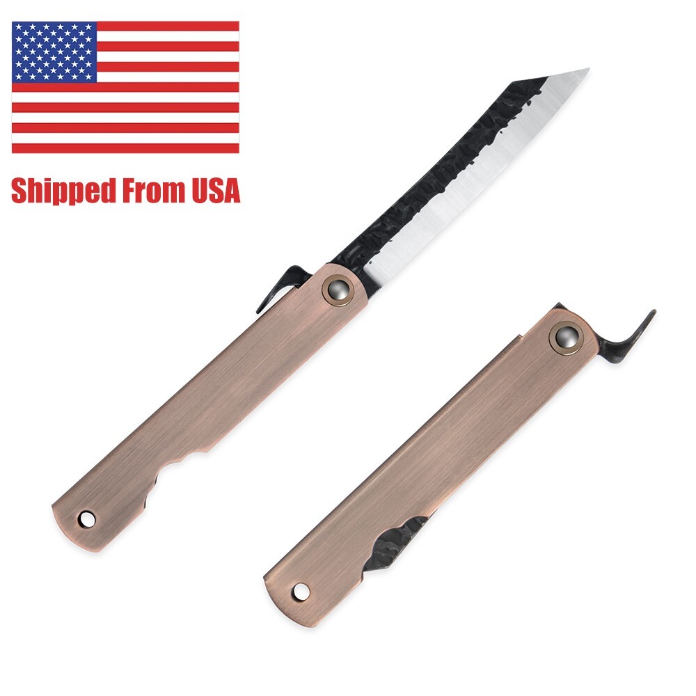 Folding Pocket Knife Japanese Pocket Knife With Sheath Higonokami EDC Knives Folding Pocket Knife Japanese Pocket Knife With Sheath Higonokami EDC Knives