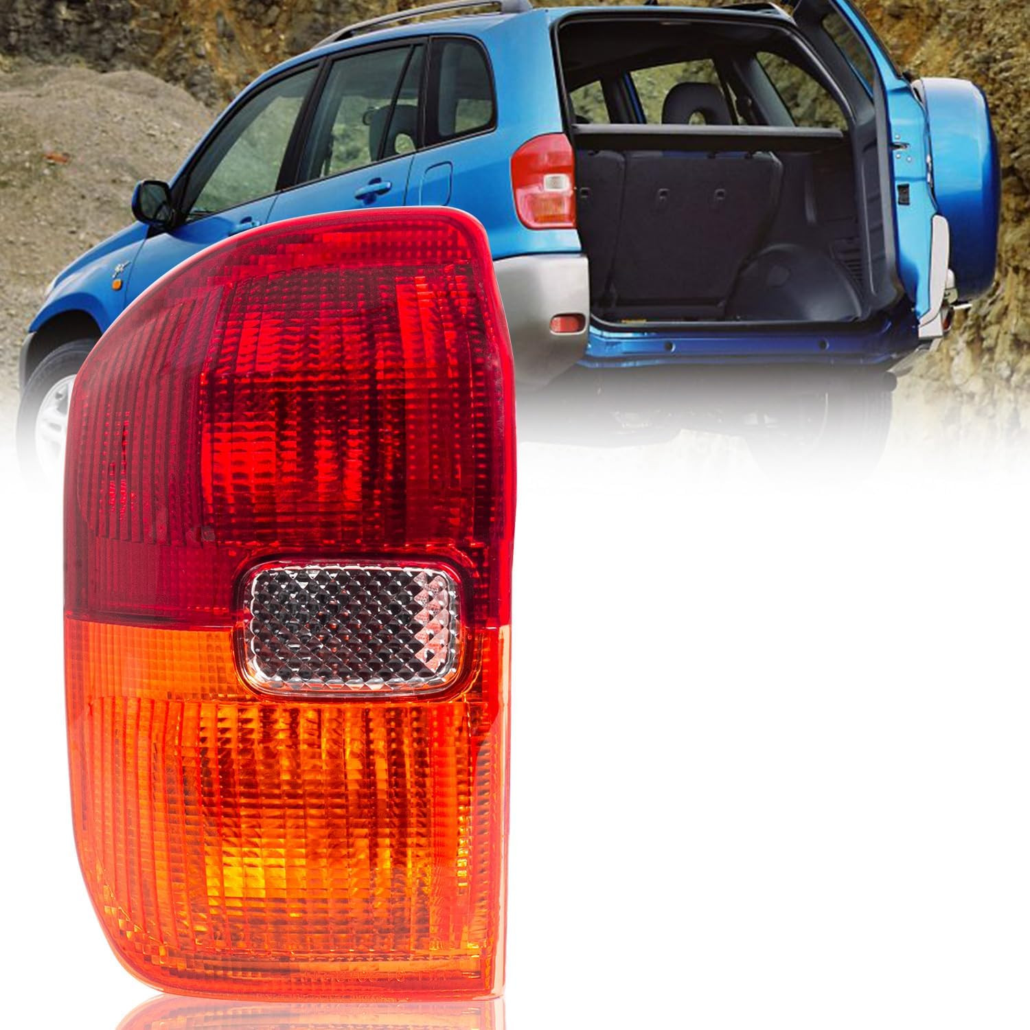 Driver Side Tail Light Housing Compatible with 2001 2002 2003 Toyota RAV4 Driver Side Tail Light Housing Compatible with 2001 2002 2003 Toyota RAV4