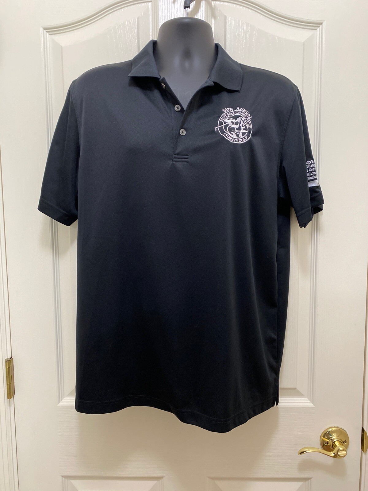 16th Annual Best Bars Charlotte Golf Polo Dress Shirt Size Lg Beer Distributor