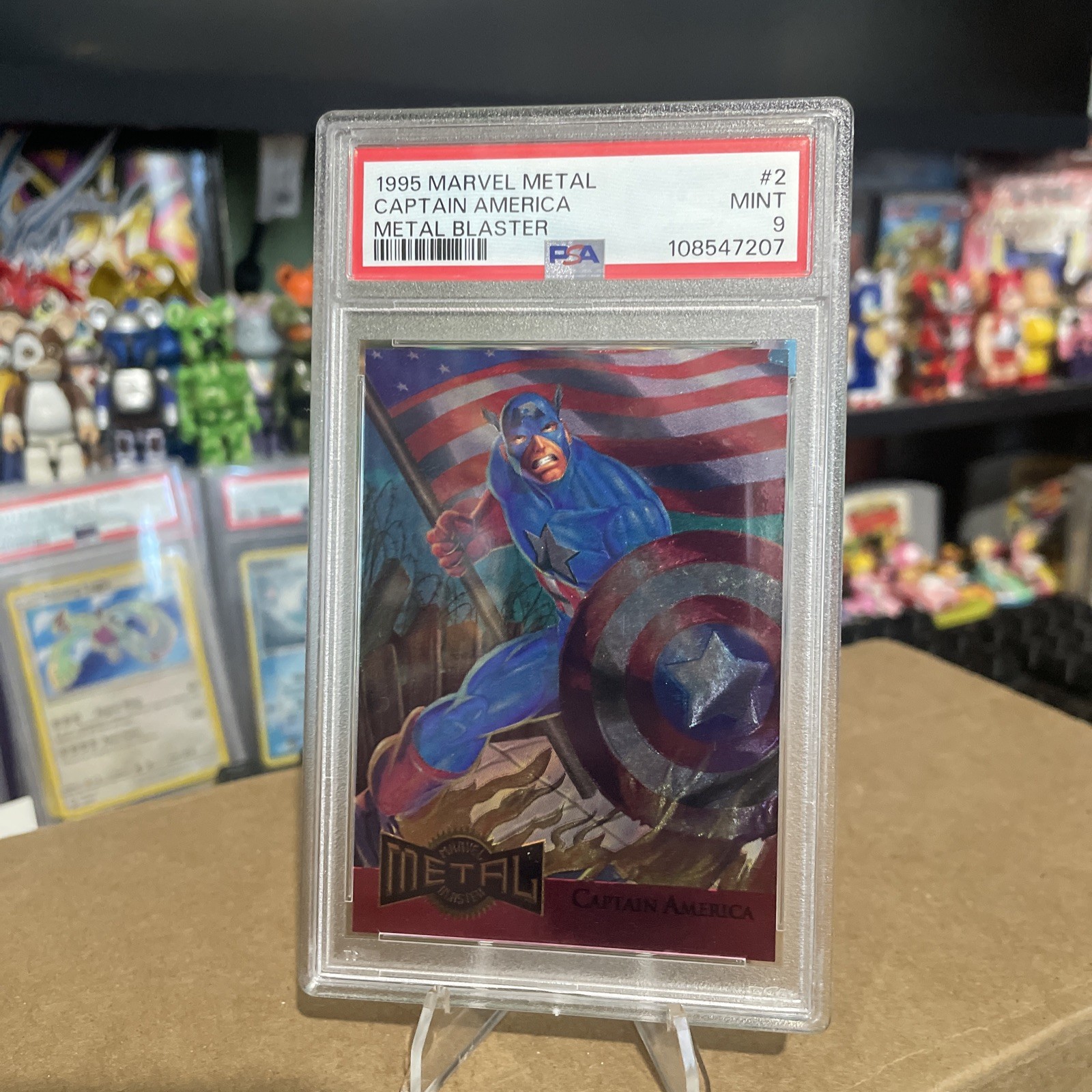 1995 Marvel Metal Captain America #2 PSA 9 Pop 132