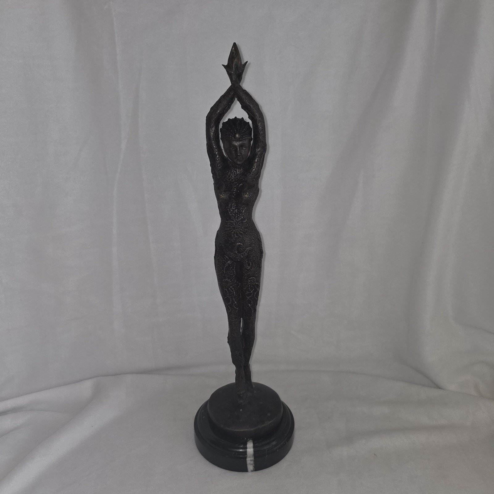 Vintage Art Deco Starfish Dancer Bronze Statue After Chiparus 23\ Vintage Art Deco Starfish Dancer Bronze Statue After Chiparus 23\