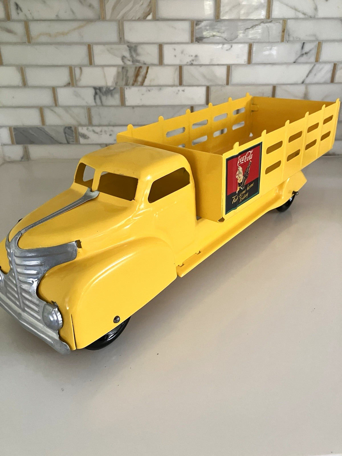 Vintage Marx Coca Cola Sprite Boy 20” Stake pressed steel Truck Vintage Marx Coca Cola Sprite Boy 20” Stake pressed steel Truck