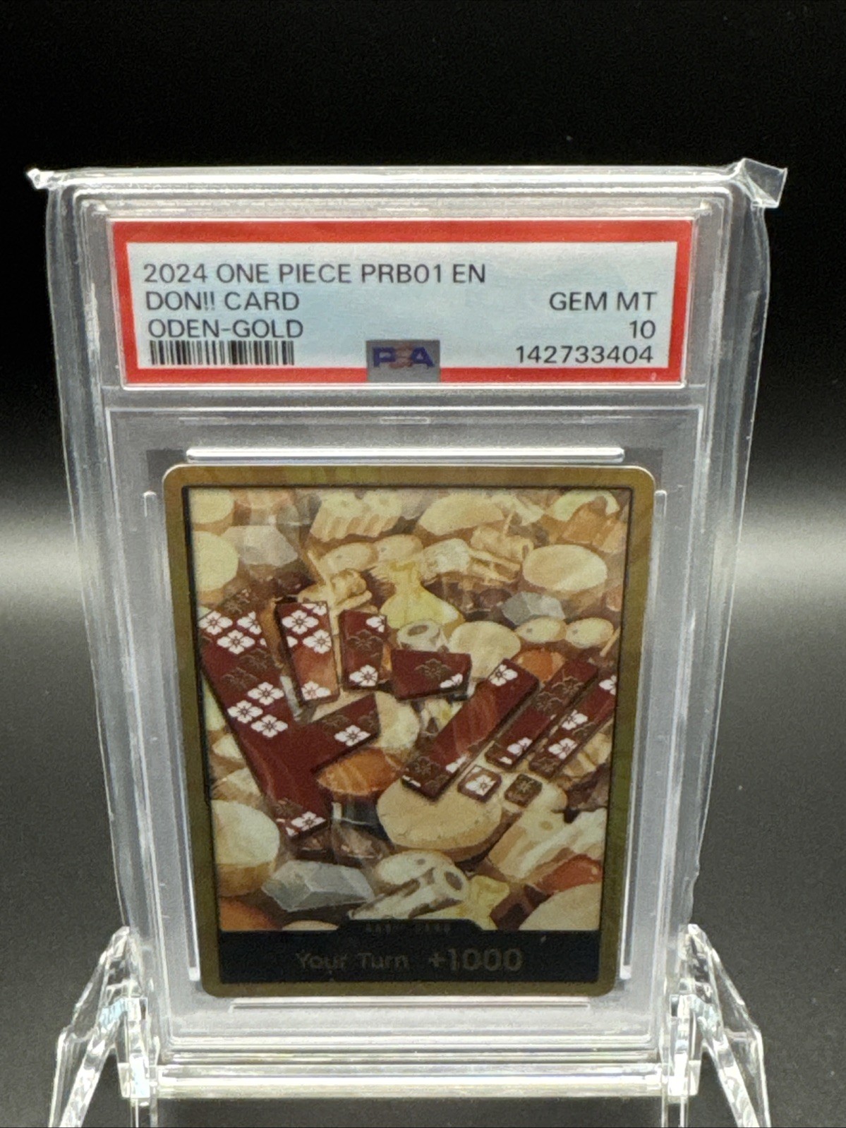 PSA 10 2024 KOZUKI ODEN-GOLD DON CARD English RARE PBR01 One Piece PSA 10 2024 KOZUKI ODEN-GOLD DON CARD English RARE PBR01 One Piece