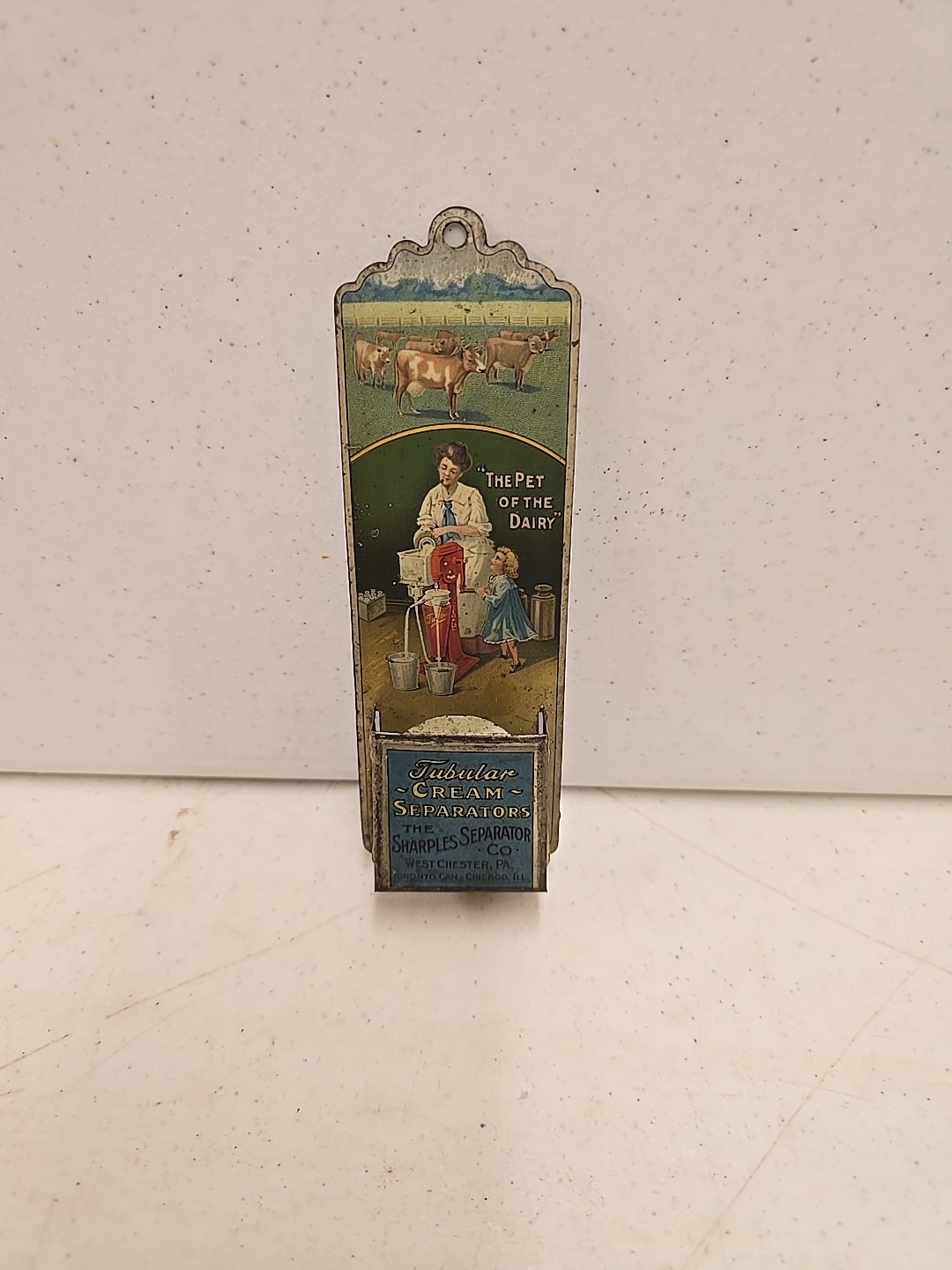 Antique Sharples Seperator Tubular Cream Seperators Advertising Litho Match Safe