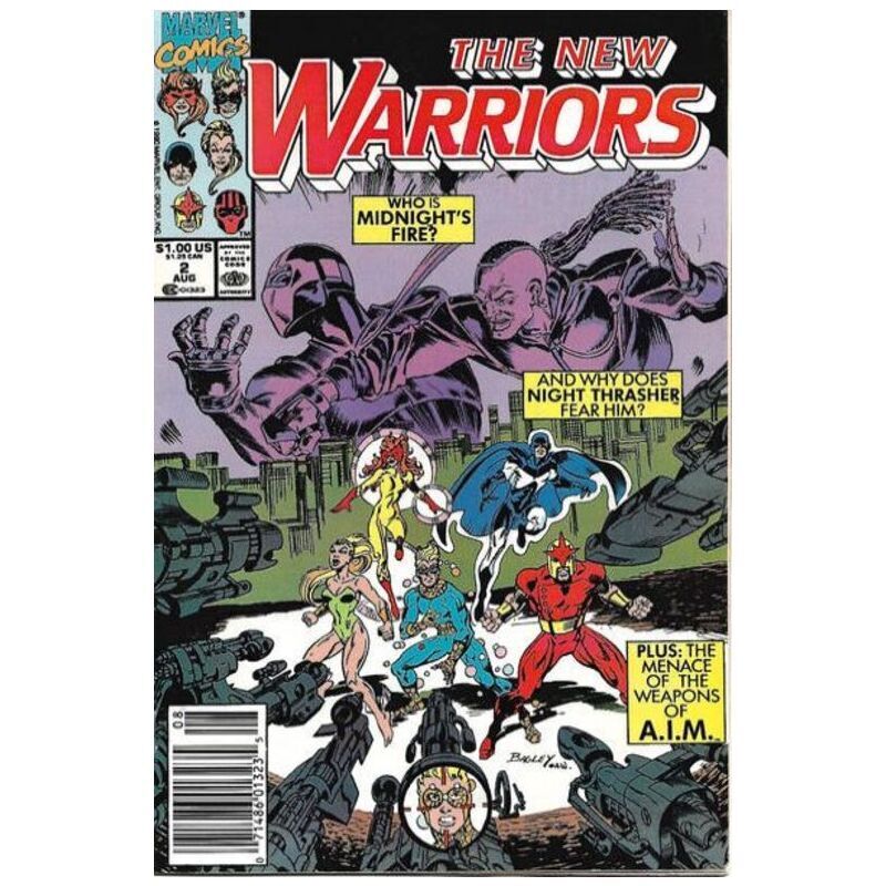 New Warriors (1990 series) #2 Newsstand in NM condition. Marvel comics [g{