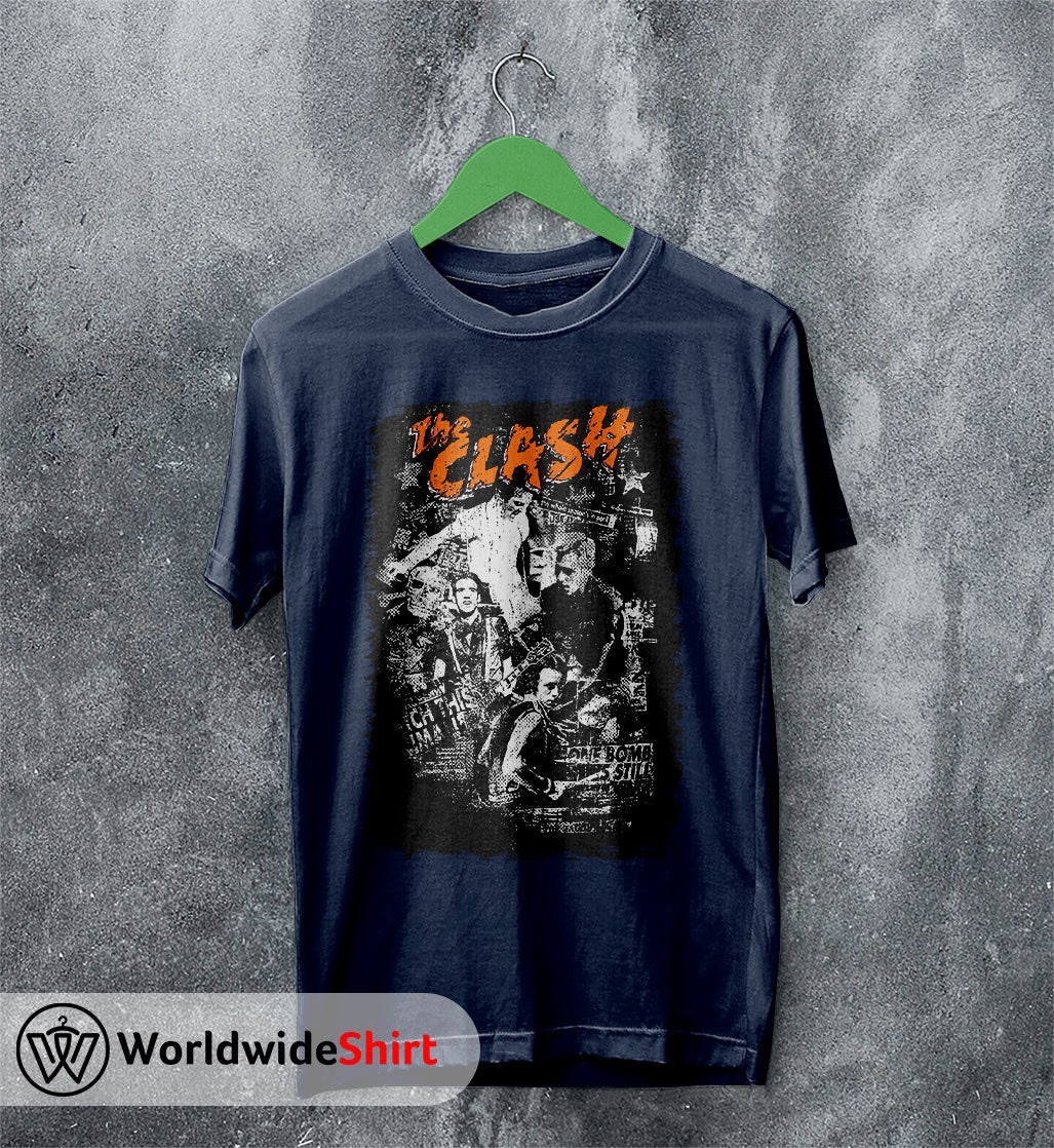 The Clash T Shirt Vintage The Clash Short SLeeve DM112 DO110 The Clash T Shirt Vintage The Clash Short SLeeve DM112 DO110