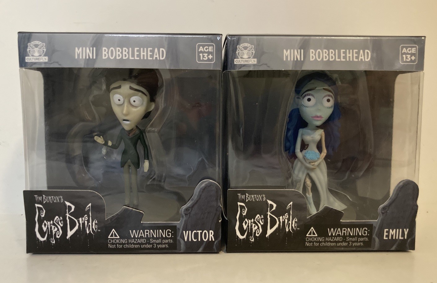 NIB CultureFly Corpse Bride Victor & Emily Wedding 3.25” Mini Bobblehead Set NIB CultureFly Corpse Bride Victor & Emily Wedding 3.25” Mini Bobblehead Set