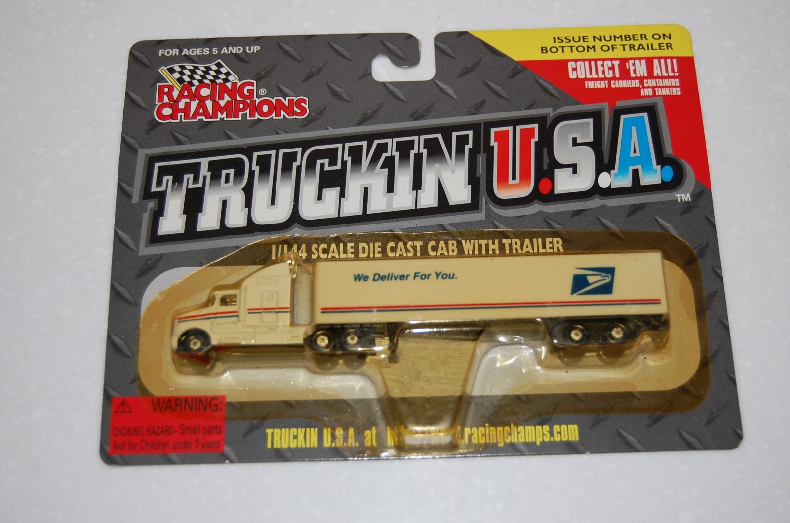 1997 Racing Champions Truckin USA 1/144 Scale Diecast Cab w/ Trailer  Rare USPS