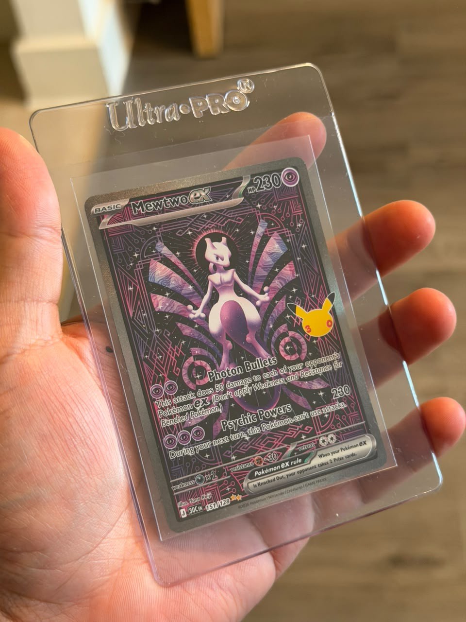 Pokémon TCG Mewtwo ex 151/128 30th Celebrations SIR