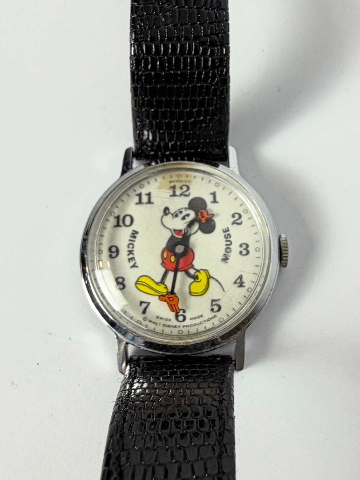 Vintage 1970s Bradley Mickey Mouse Watch Swiss Made Walt Disney Productions Runs Vintage 1970s Bradley Mickey Mouse Watch Swiss Made Walt Disney Productions Runs