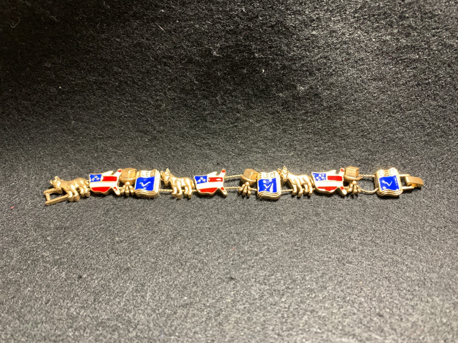 New Democrat Democratic Donkey Election Insignia Charm Bracelet New Democrat Democratic Donkey Election Insignia Charm Bracelet