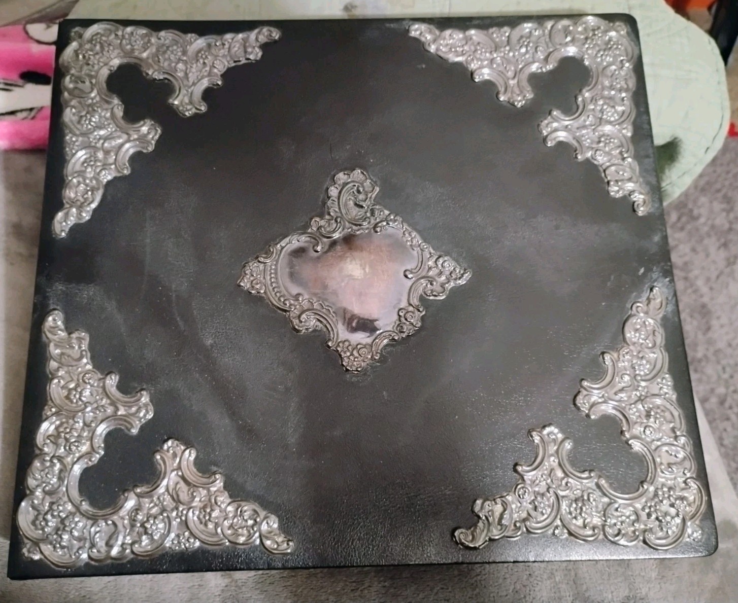 VTG Sterling Silver Mounted Photo Album The Lord Cherub Collect, XL STERLING VTG Sterling Silver Mounted Photo Album The Lord Cherub Collect, XL STERLING