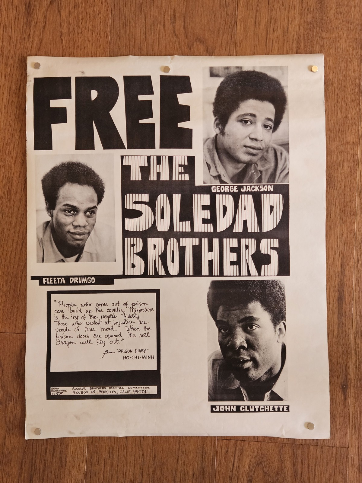 Free The Soledad Brothers Vintage Poster, 22.5x17.5”