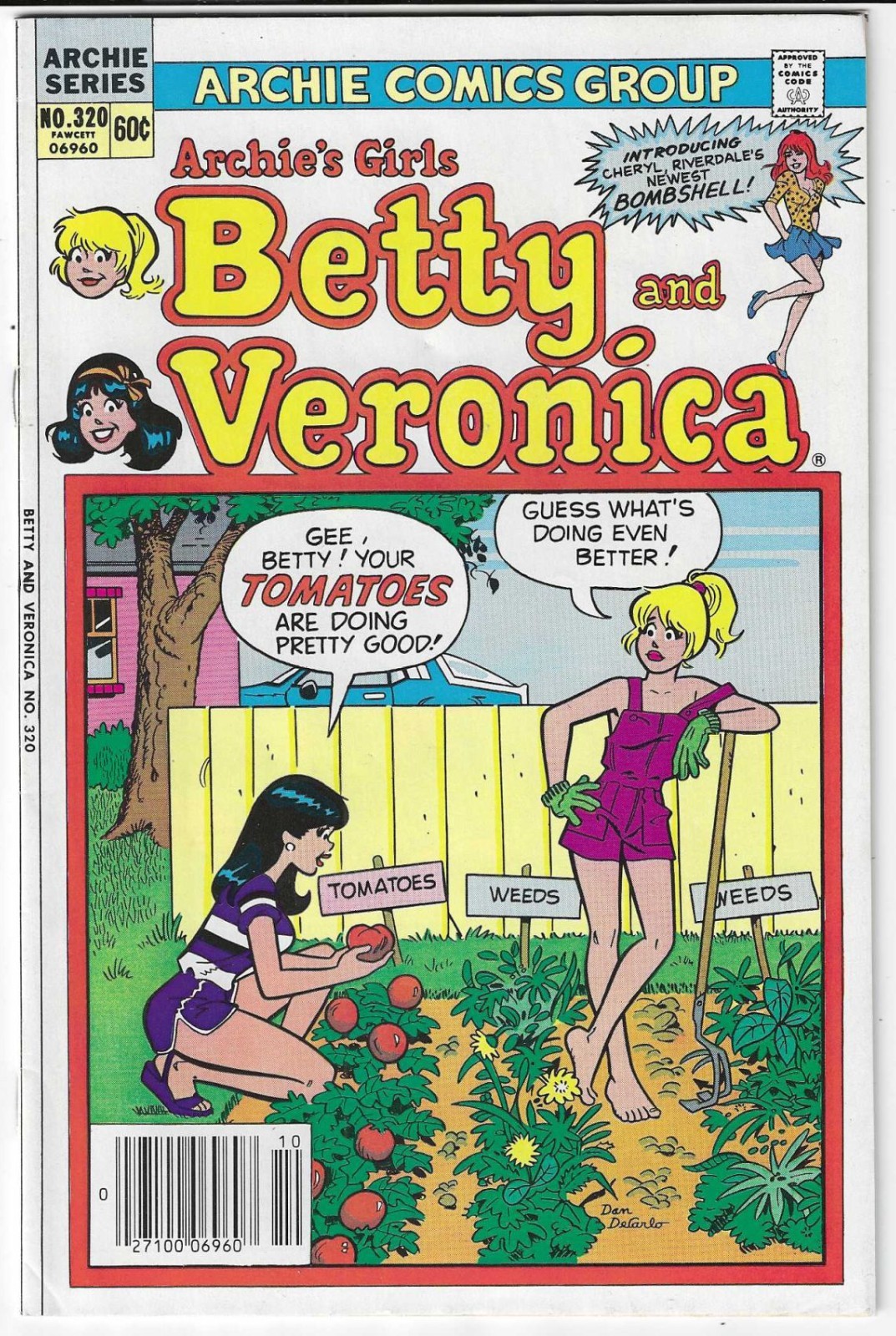 ARCHIE\'S GIRLS BETTY AND VERONICA #320 (1982) 1ST APP CHERYL BLOSSOM DECARLO