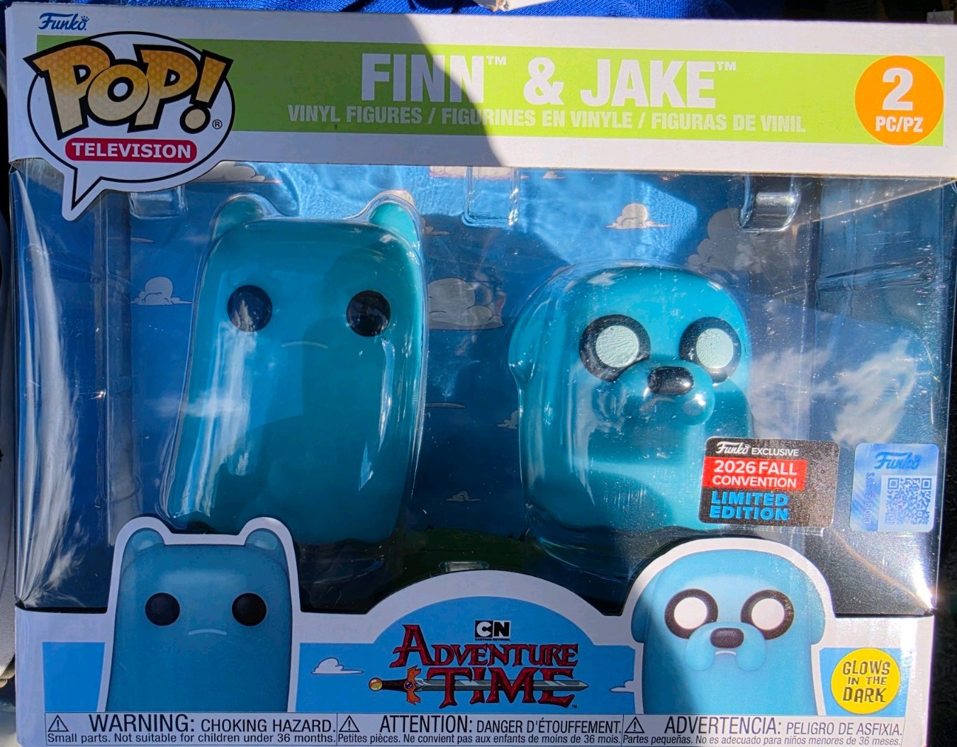 NYCC 2026 Funko Pop Adventure Time Finn and Jake GITD 2-Pack SHARED NYCC 2026 Funko Pop Adventure Time Finn and Jake GITD 2-Pack SHARED