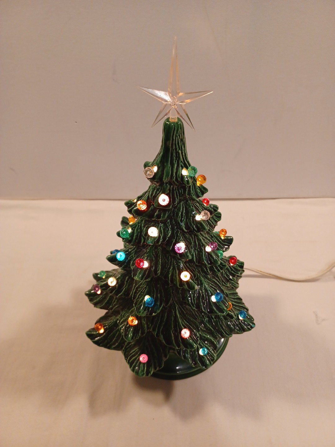 Vintage Nowells’ Mold 1977 12”Tall lighted Ceramic Christmas Tree Holiday Vintage Nowells’ Mold 1977 12”Tall lighted Ceramic Christmas Tree Holiday