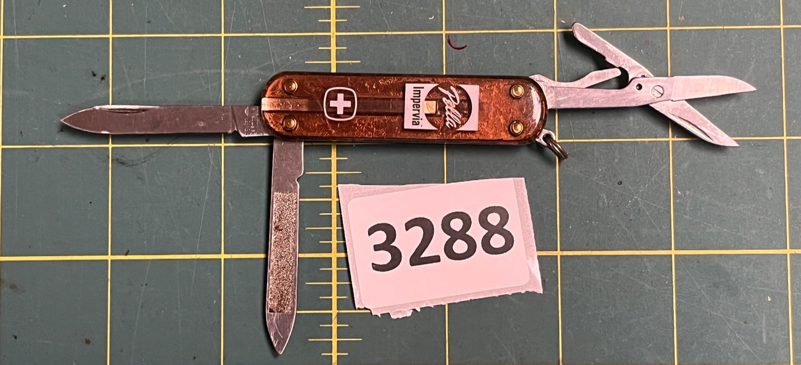 Wenger Esquire Pella Windows Advertising Brown Translucent Swiss Army Knife 288 Wenger Esquire Pella Windows Advertising Brown Translucent Swiss Army Knife 288