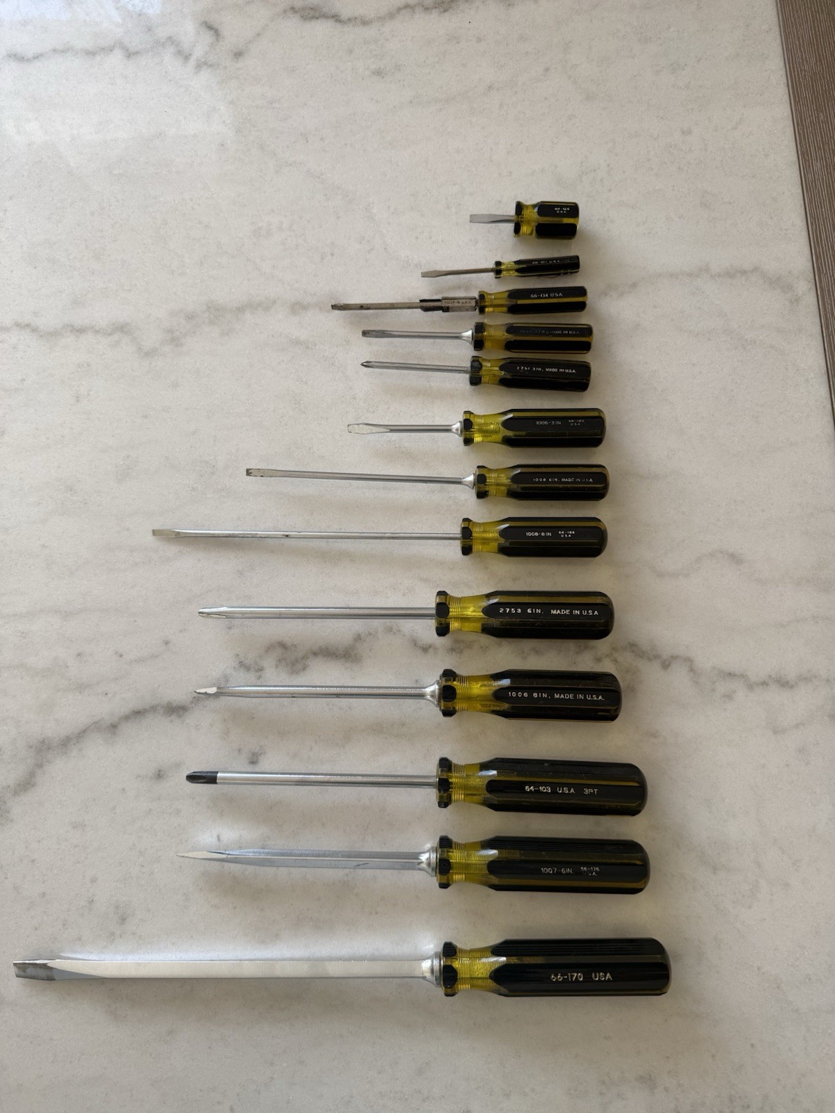 Vintage Stanley 100 Plus Screwdrivers/Lot of 13