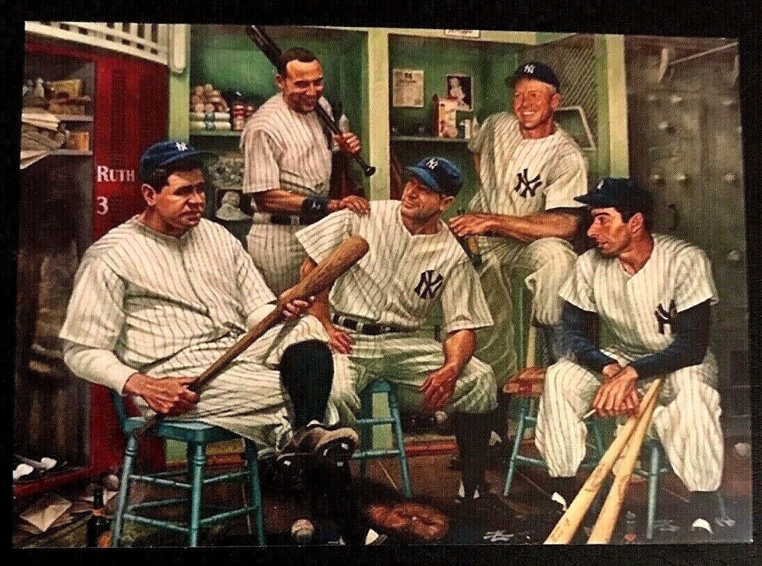 New York Yankees Legends Card Babe Ruth Gehrig Derek Jeter Mantle DiMaggio 