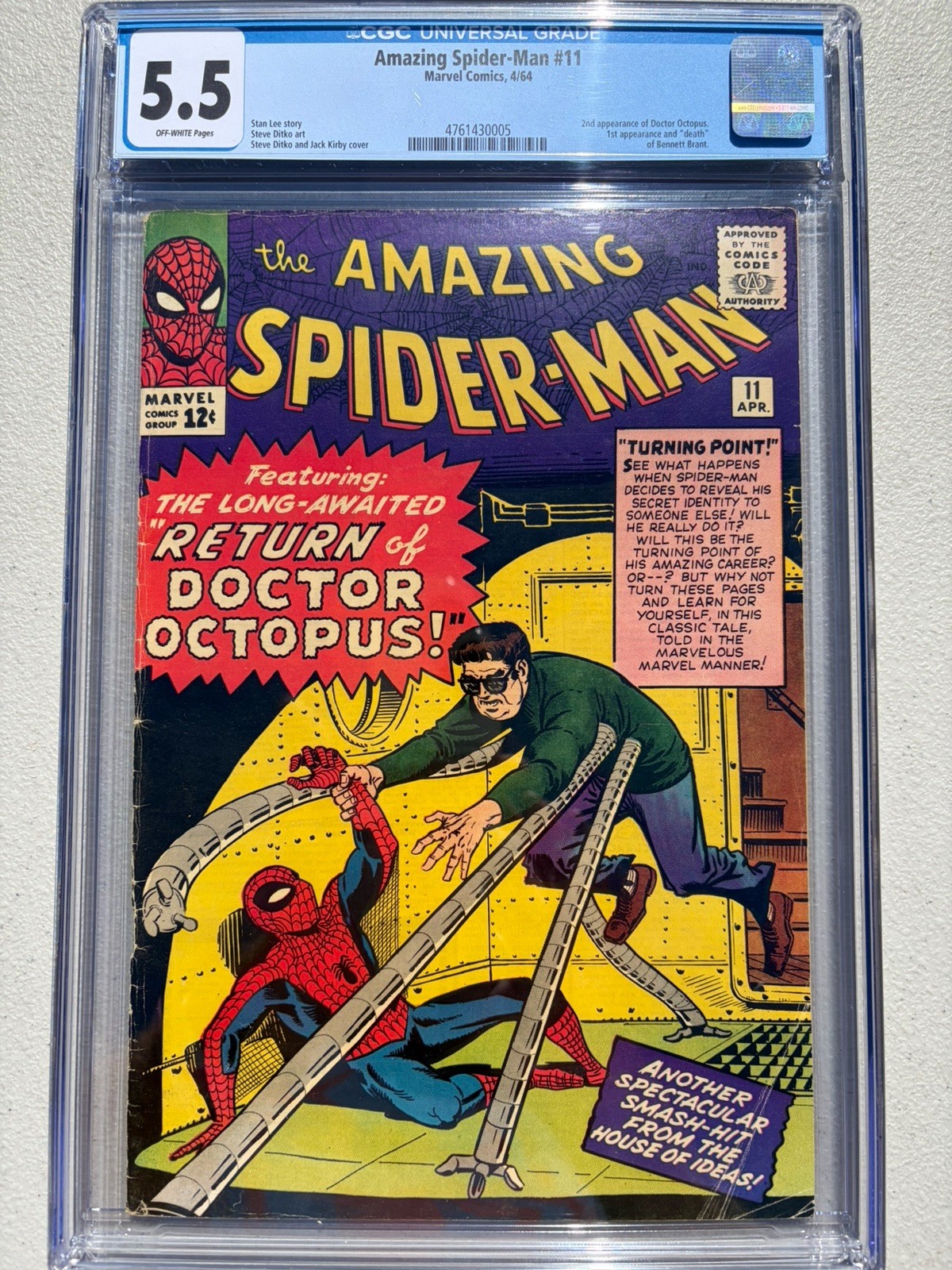 Amazing Spider-Man 11 1964 Marvel Comics CGC F- 5.5 2nd App Doctor Octopus