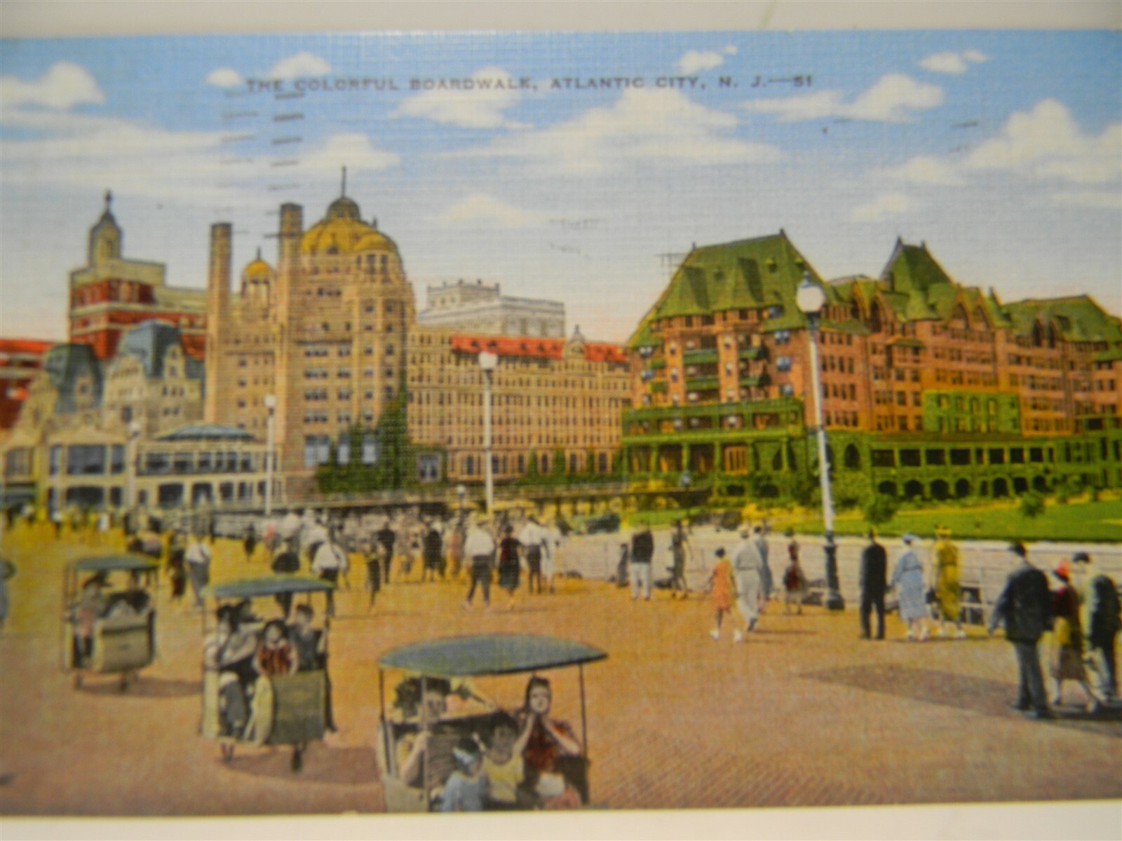 Vintage 1950 The Colorful Boardwalk Atlantic City New Jersey Linen Postcard P17 Vintage 1950 The Colorful Boardwalk Atlantic City New Jersey Linen Postcard P17