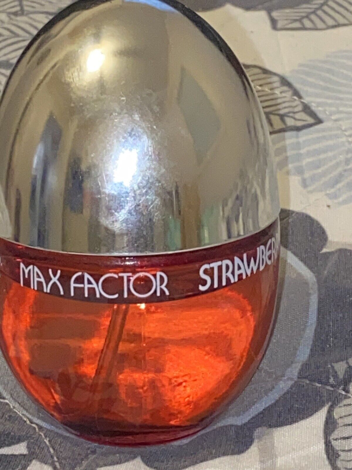 Max Factor Strawberry Musk Cologne- RARE 2.25 Oz- Egg Shaped Perfume