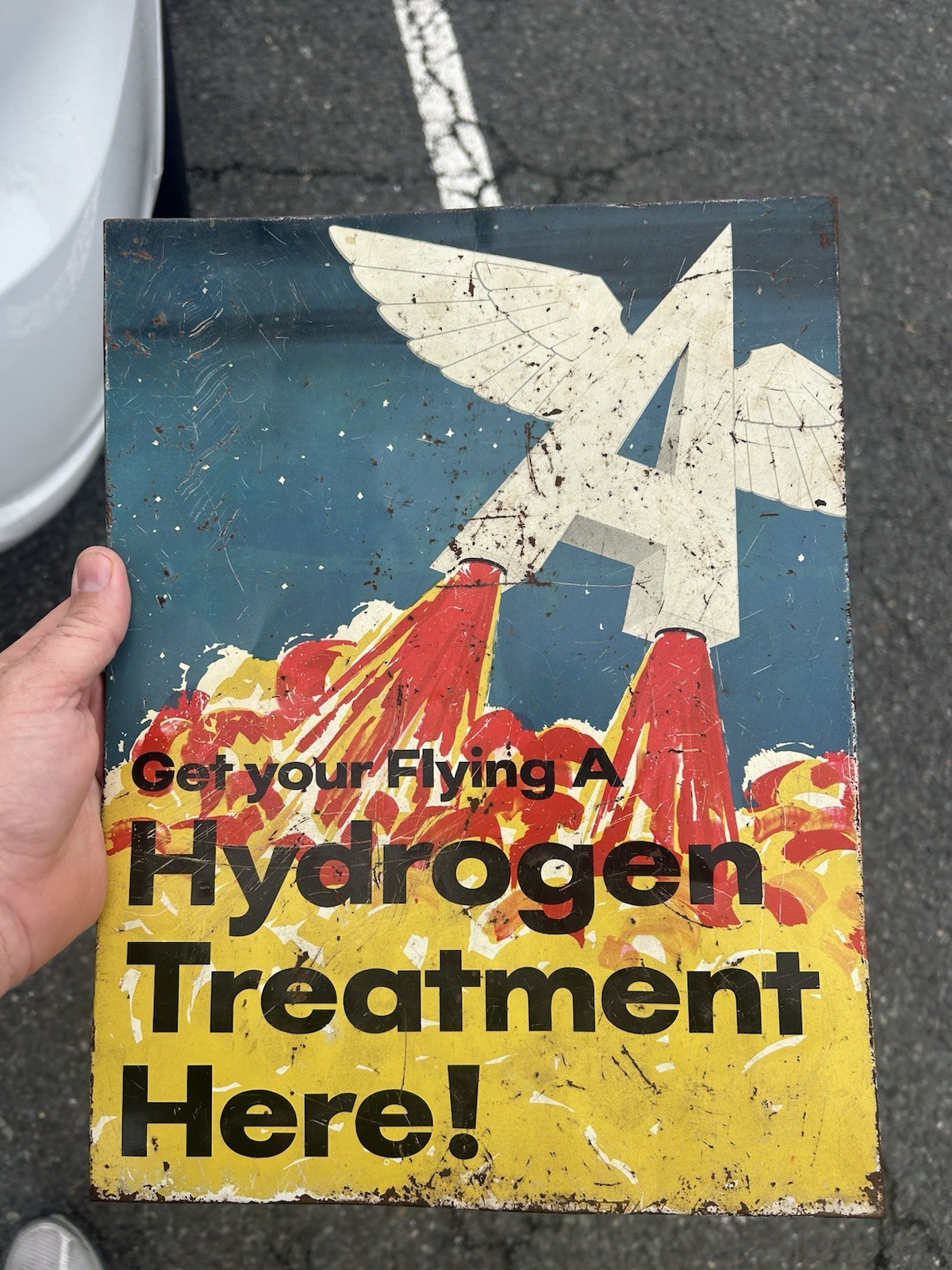 Rare Flying a Metal Sign Authentic Get Your Hydrogen Treatment Here Mancave Rare Flying a Metal Sign Authentic Get Your Hydrogen Treatment Here Mancave