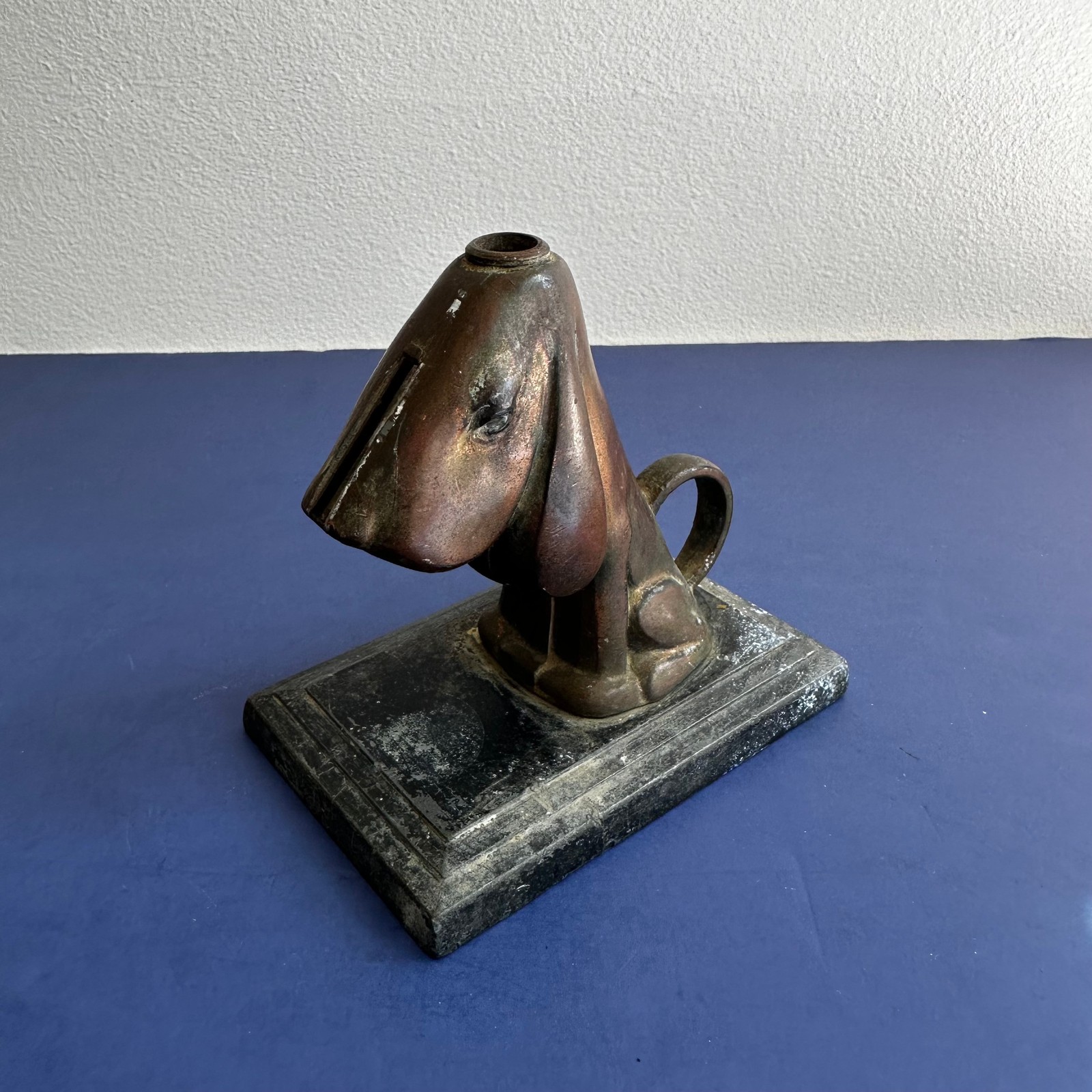 Vintage 1935 Ronson AMW Hound Dog Striker Lighter Missing Top Vintage 1935 Ronson AMW Hound Dog Striker Lighter Missing Top