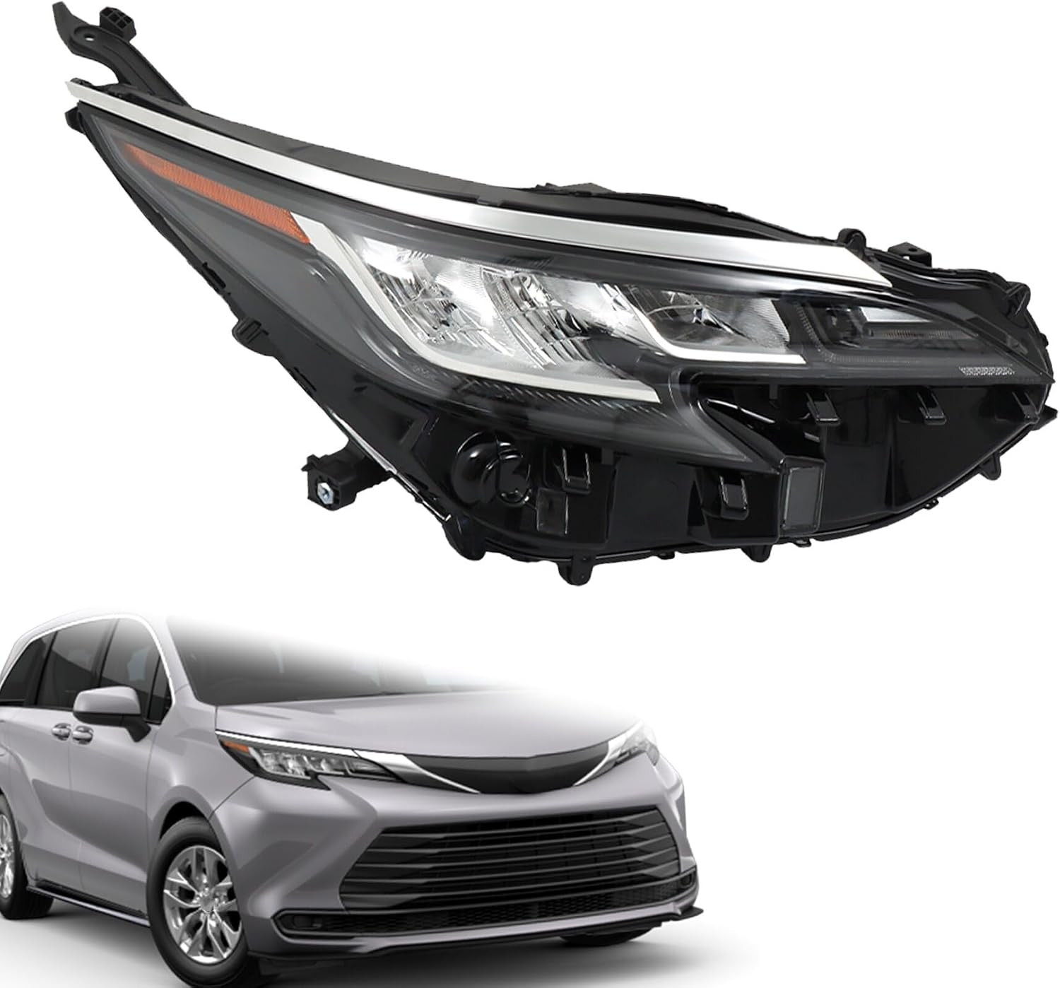 Right Headlight Assembly Replacement for Si-Enna LE 2021-2022