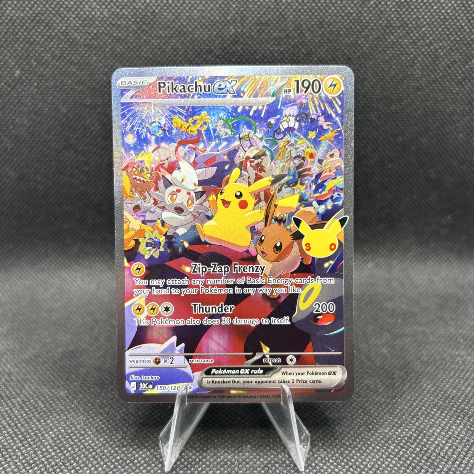 Pikachu ex 150/128 - Pokemon 30th Celebration Pikachu ex 150/128 - Pokemon 30th Celebration