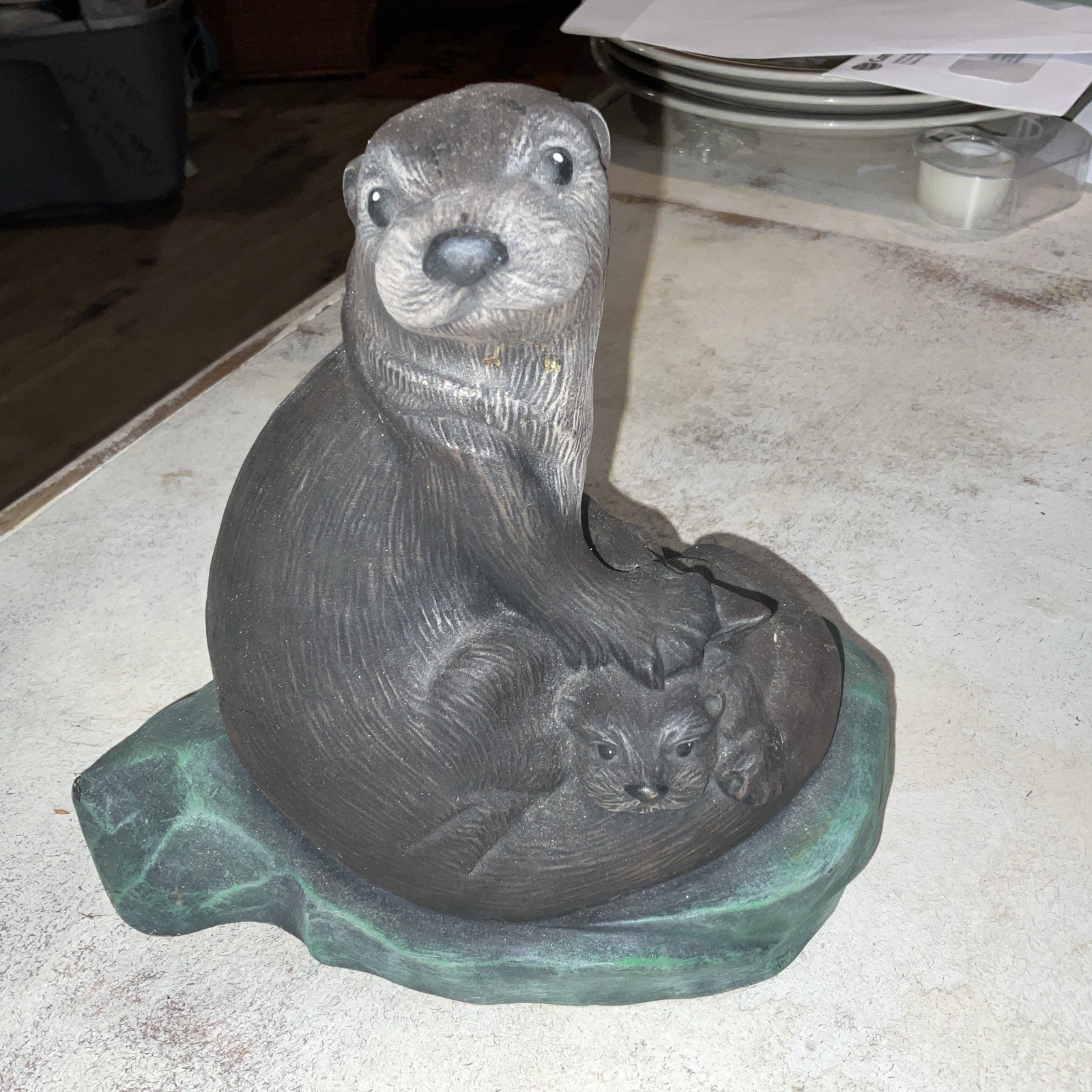 VINTAGE RETRO OTTER / OTTERS FIGURINE-MID-CENTURY MOD. CERAMIC POTTERY DISPLAY VINTAGE RETRO OTTER / OTTERS FIGURINE-MID-CENTURY MOD. CERAMIC POTTERY DISPLAY
